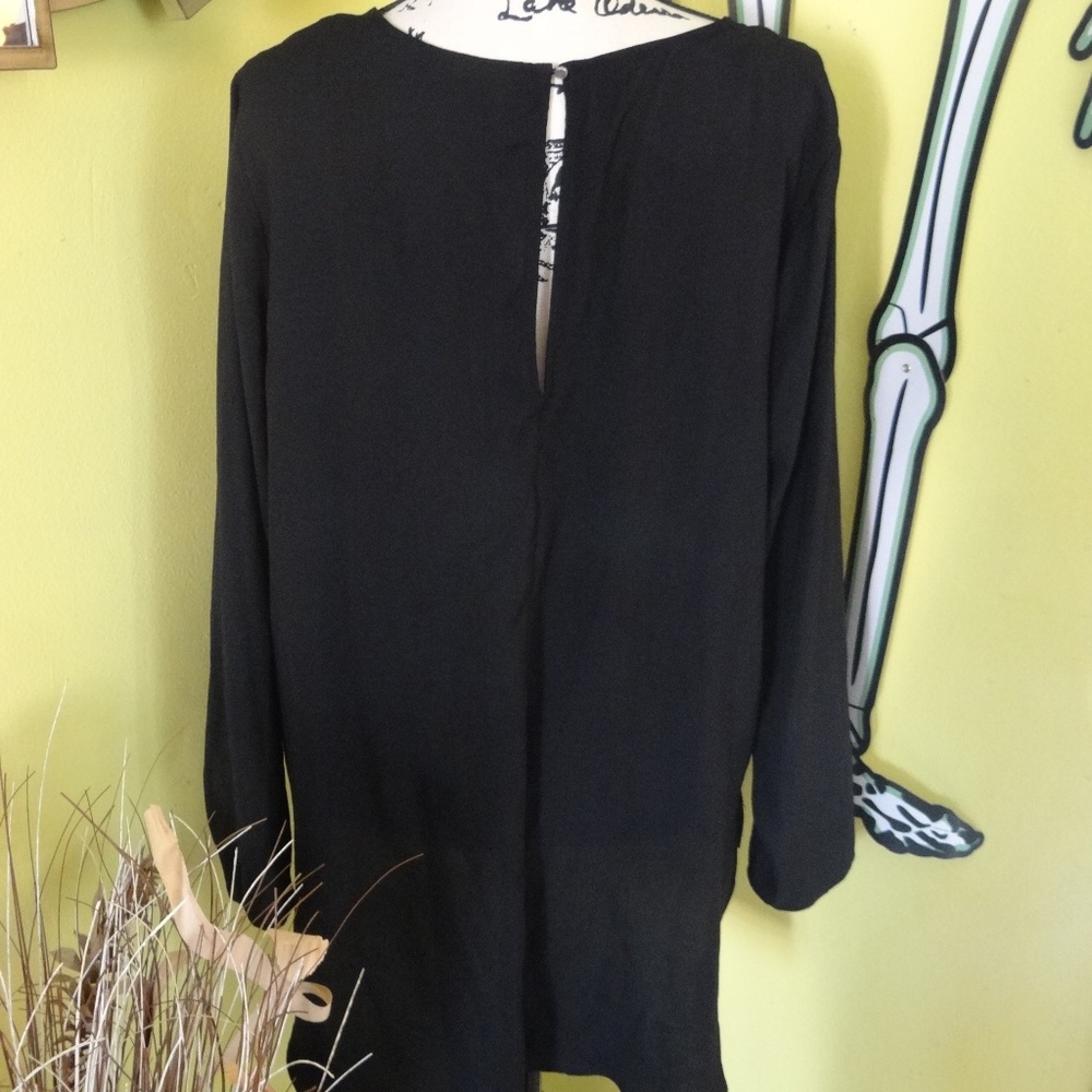 BNWT! 6th & Lane Black Plus Size Blouse Top - Picture 4 of 5